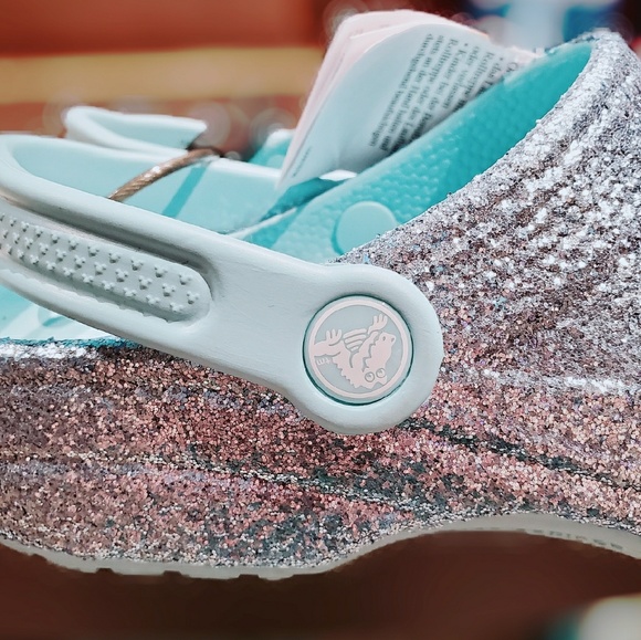 DISNEY ARENDELLE AQUA GLITTER MICKEY CROCS - Picture 4 of 7